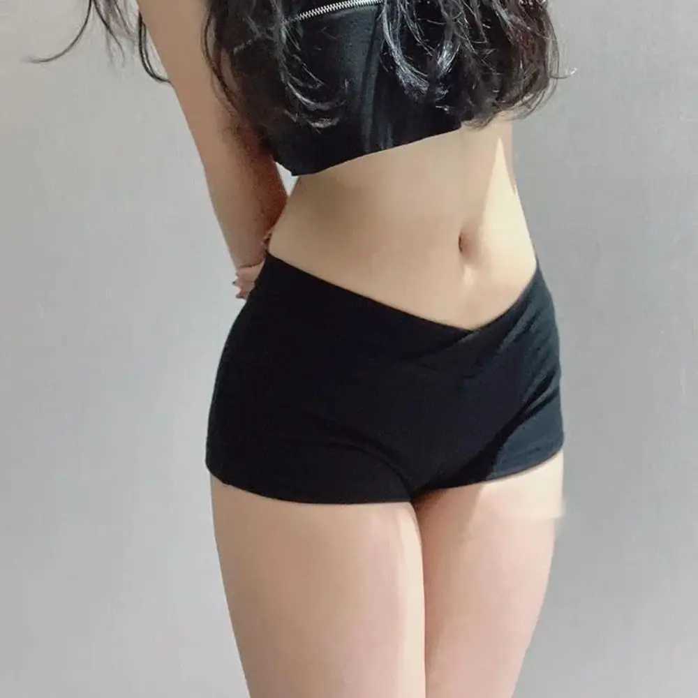 Women Ultra Short Sports Shorts New Casual Sexy Tight Low Waist Shorts Summer Fitness Running Black Ballet PantsXJ250111