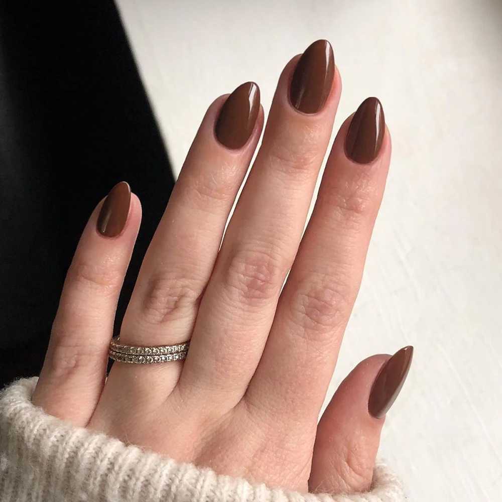 24pcs short false nail Red Oval Nail minimalist style press on nails suitable for women and girls daily wear reusableXJ250110