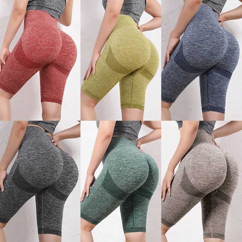 Women Butt Lifting Yoga Shorts Elastic Workout High Waist Tummy Control Ruched Booty Pants Seamless Gym Compression Tights NewXJ250111