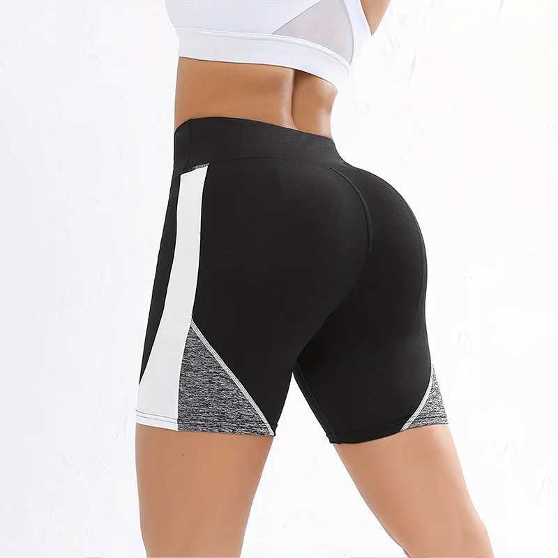 Colorblocked High Waist Yoga ShortsShorts for Women Tummy Control Workout Shorts for WomenXJ250111