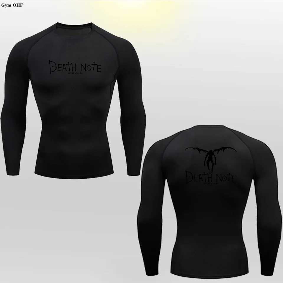 2024 mens compression long sleeved black gym exercise T-shirt quick drying breathable T-shirt fitness training track top S-3XL W250111