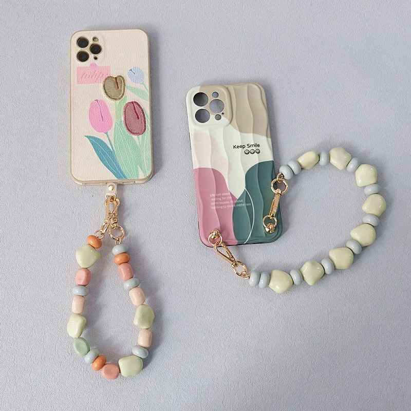 womens bag accessories retro amber acrylic resin bead accessories handmade wristband womens bag handle chain 250109