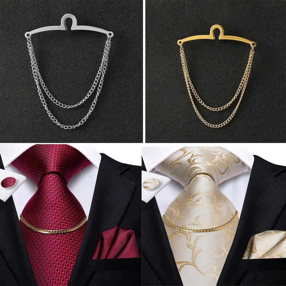 New U-shaped groove tie clip shirt chain buckle tie shirt chain buckle necklace formal banquet Busin wedding tie jewelry accessories W250111