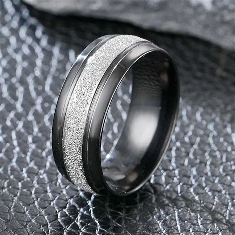 LETI 2024 New Fashion Gold Silver Color Frosted Ring For Men Punk Vintage Wedding Engagement Band Party Jewelry GiftsXJ250110