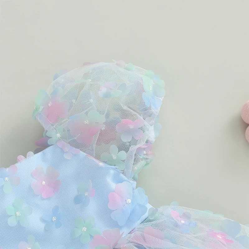 Preschool girl birthday dress princess dress 3D butterfly chiffon dress fairy role-playing Par Tutu dress W250111