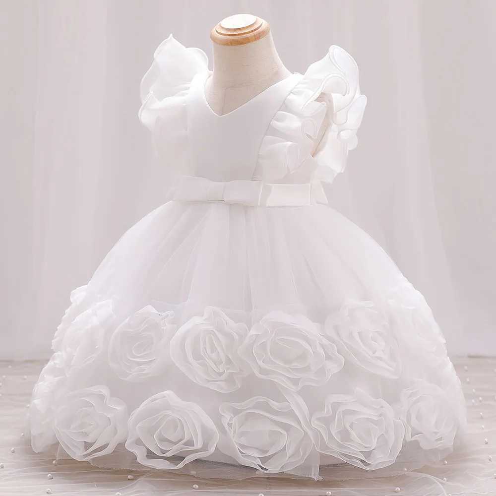 Baby Dress Bow Tutu Dress 0-10 Year Old Girl Wedding Birthday Party Princess Dress Childrens Lace Dress Clothing W250111