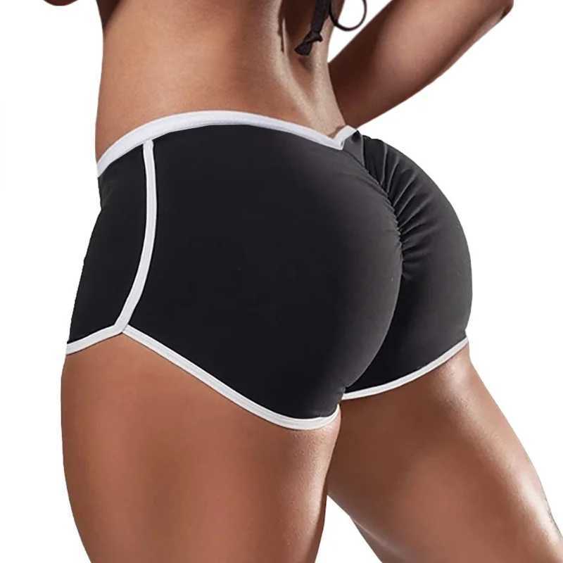 New womens plus size sexy solid color low waist sports running tight butt lift shortsXJ250111