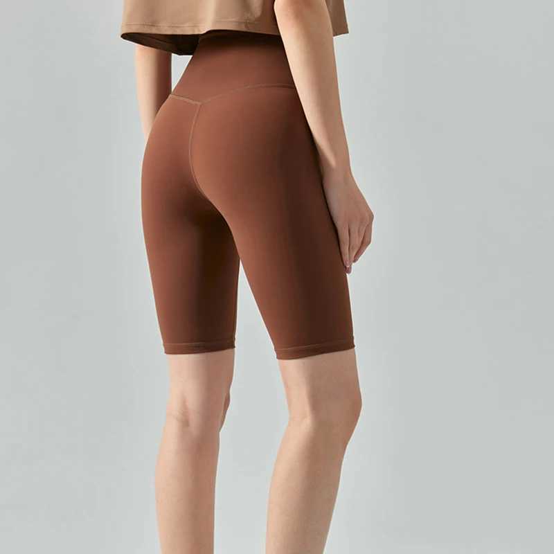 Summer Yoga Sports Shorts Womens Tight Cycling Shorts Naked Breathable Running Shorts High Waist Quick Dry Fitness ShortsXJ250111