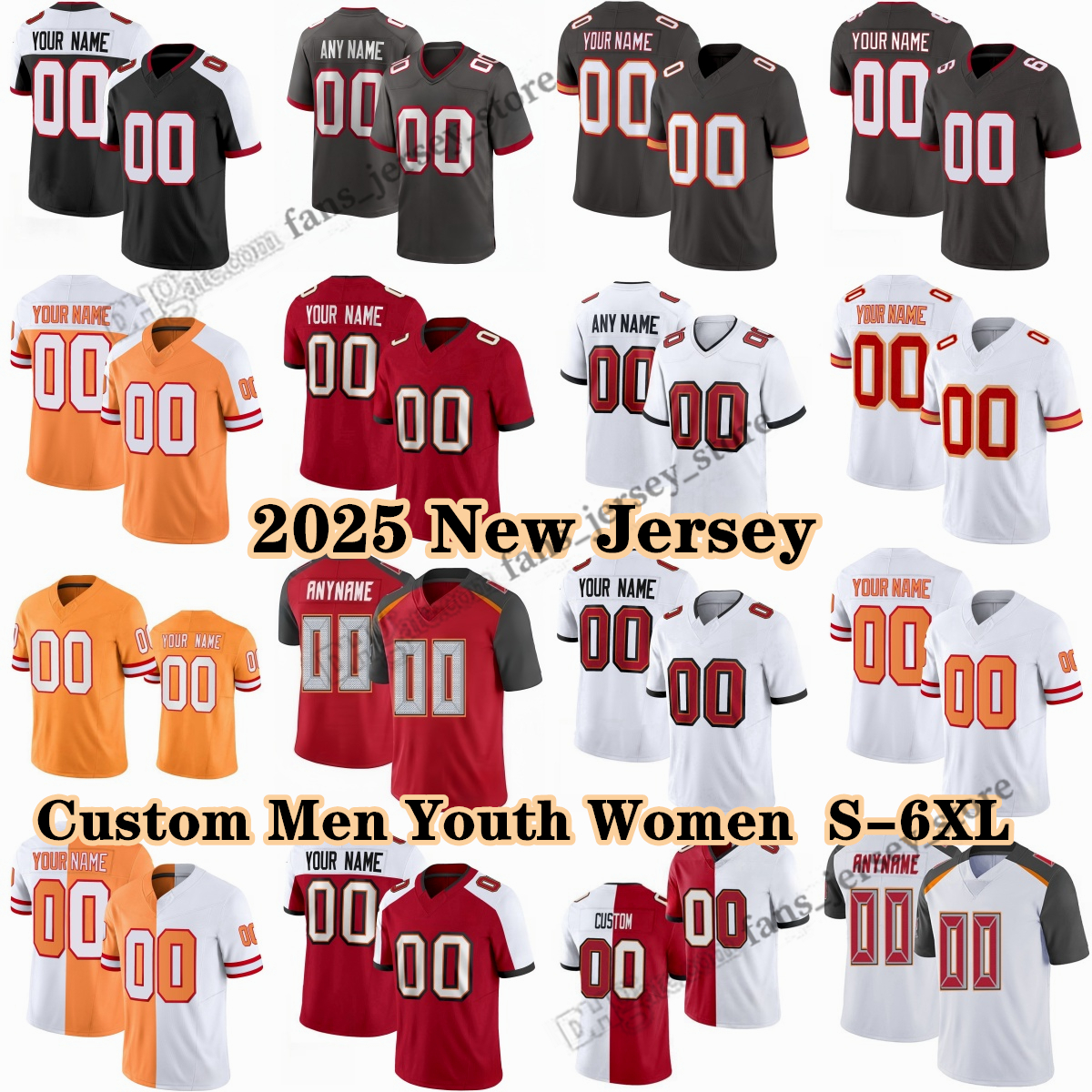 Free Shipping DIY S-6XL Baker Mayfield Football Jersey 50 Vita Vea 13 Mike Evans 14 Chris Godwin 1 Rachaad White Bucky Irving Lavonte David Zyon McCollum Kyle Trask
