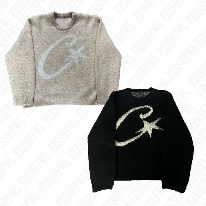 Women Streetwear Hiphop Y2k Knitted Sweater Aesthetics Graphic Print Fashion Grunge Goth Knitt Top Oversized Punk Retro Pullover