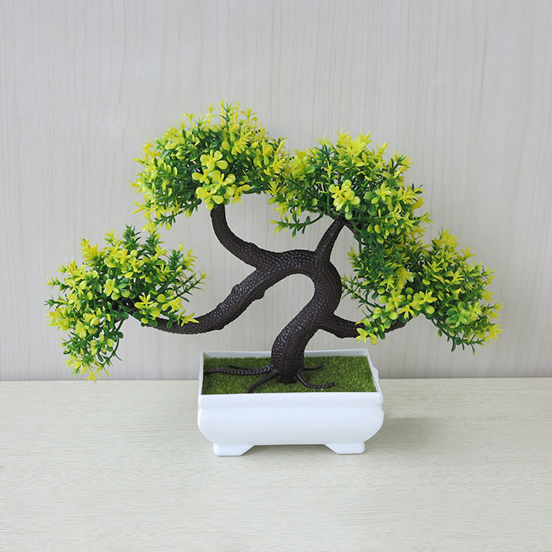 Simulated Potted Dragon Whisker Tree Bonsai Green Plant For Office Desktop Decoration Flowers Potted Home Creative Decoration