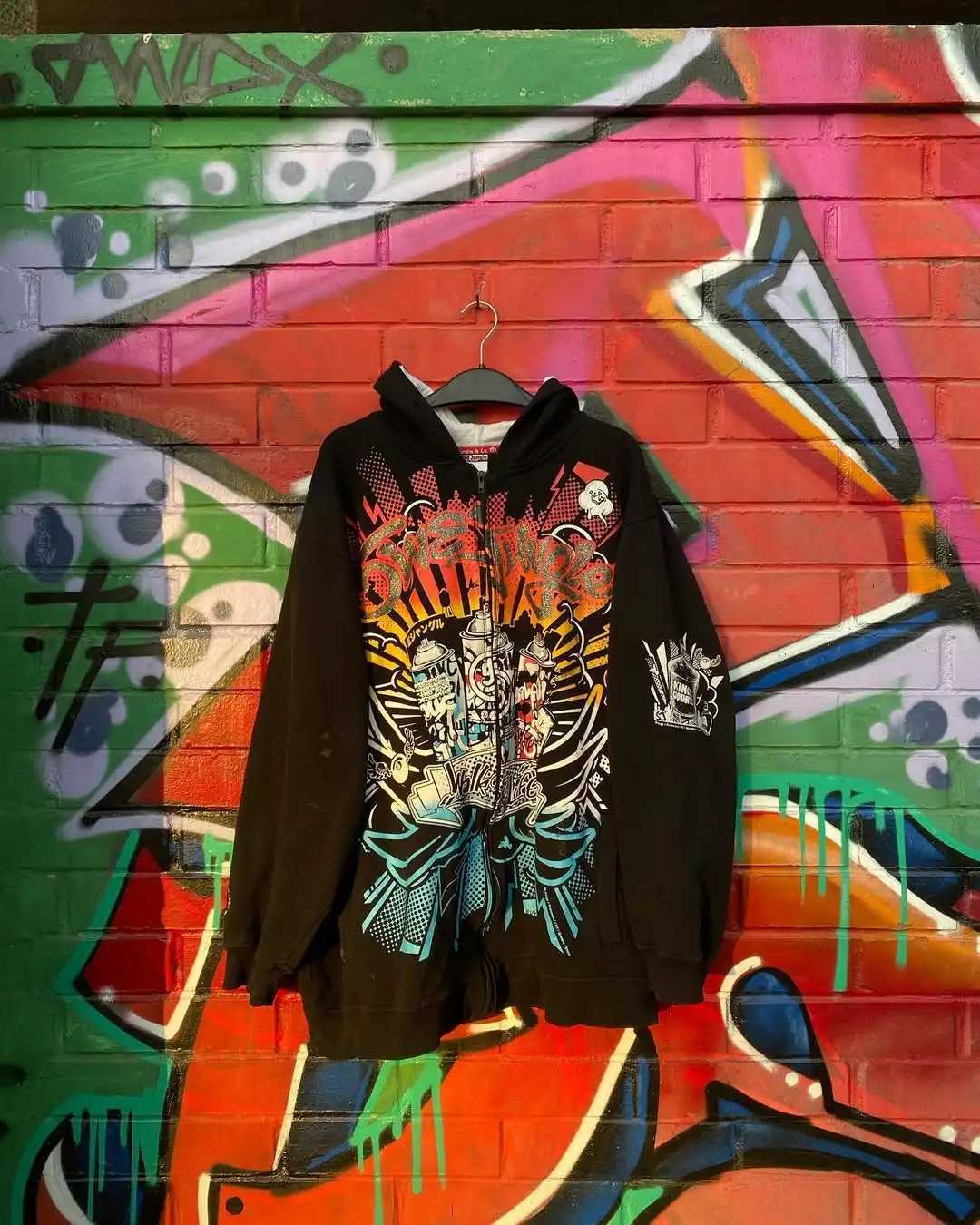 Creative color printing pattern design hooded sweatshirt mens Harajuku style casual hip-hop elements hooded winter sweatshirt W250110