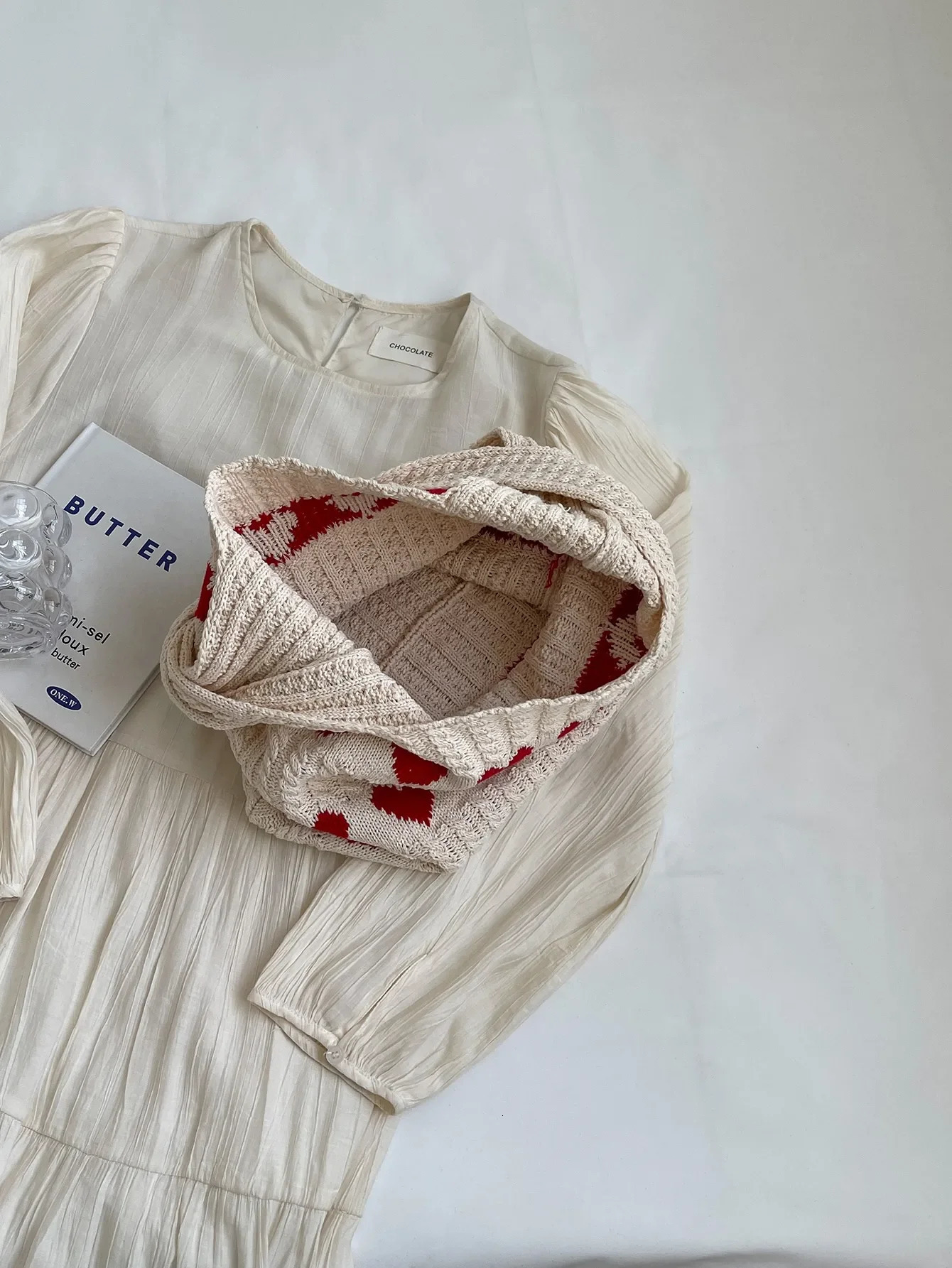 1pc Heart Pattern Color Blocking Crochet Handbag Shoulder Bag Large Capacity Fashion Beach Versatile Commute 250107