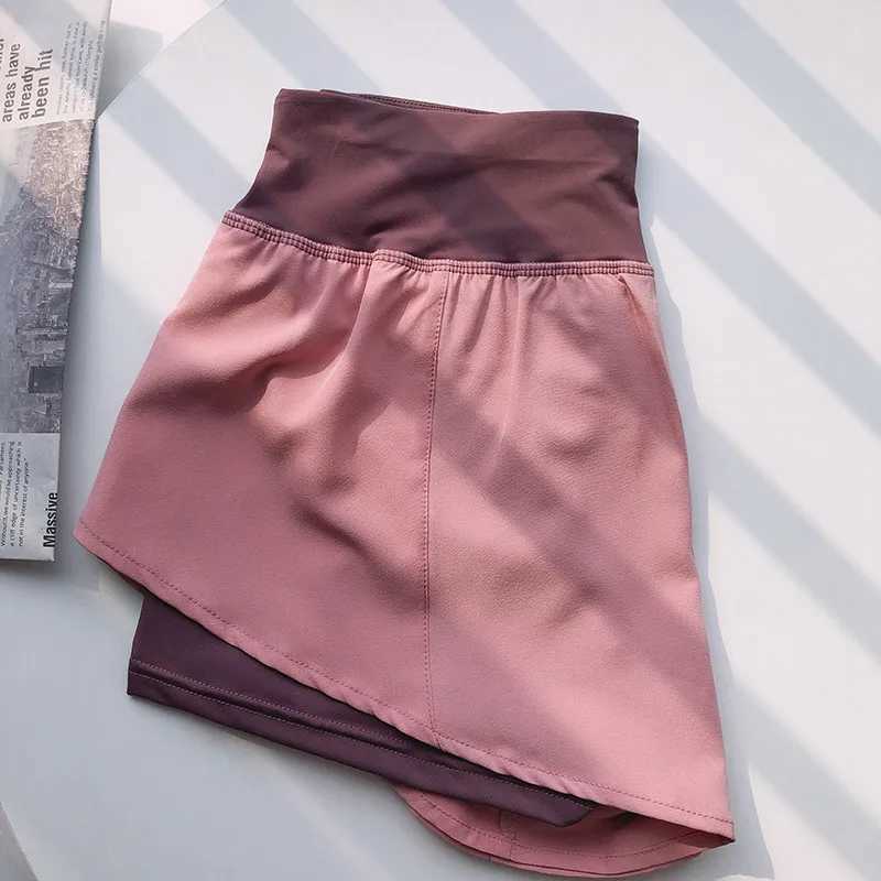 Women 2 In 1 Running Short With Pocket High Waist Yoga Gym Fitness Workout SportswearXJ250111