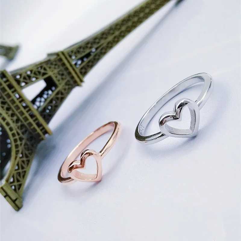 Mole 2023 New Fashion Rose Gold Color Heart Shed Wedding Ring for Woman DropshippingXJ250110