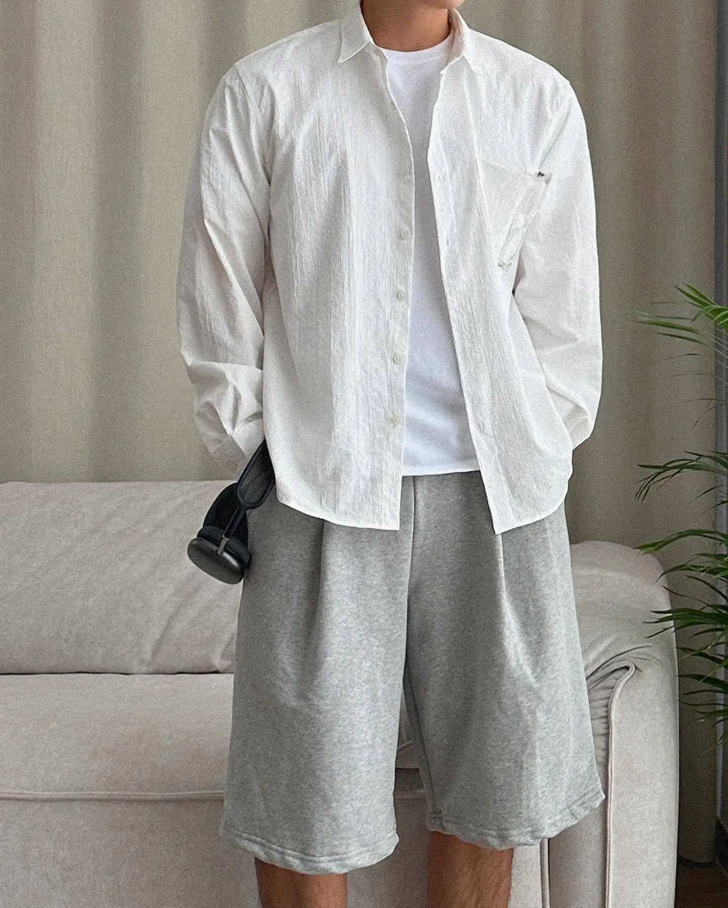 Mens casual shorts Korean summer sports shorts high-quality mens clothing Harajuku street roller running shorts M250110