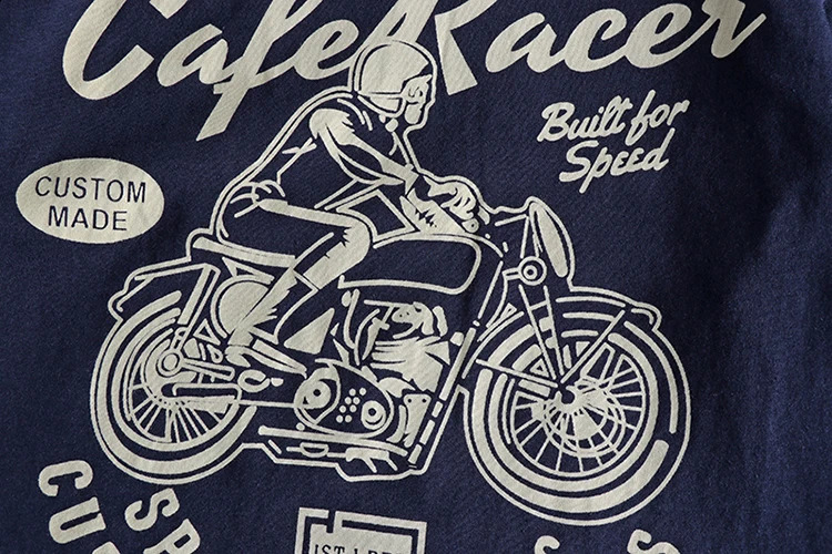 200gsm 100% Cotton Motorcycle Letter Printed t shirts for men Summer Loose Tees Tops 24SS Y2k Youth Male Vintage High Quality 250108
