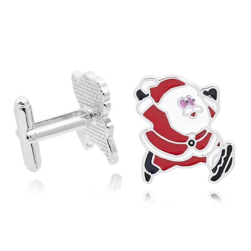 Creative alloy Santa Claus design cufflinks tie clip set mens personalized Christmas gift New Year shirt decoration W250111