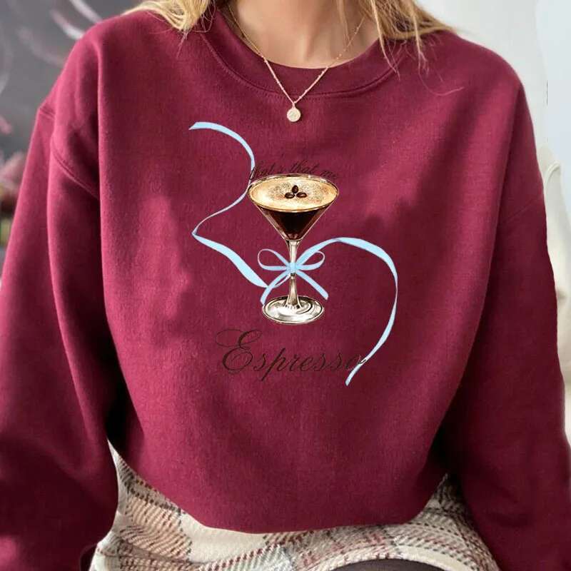 Sabrina Carpenter Espresso Hoodies Pullover Long Sleeve Graphic Crewneck Sweatshirts Haruku Y2k Autumn Women's Clothing