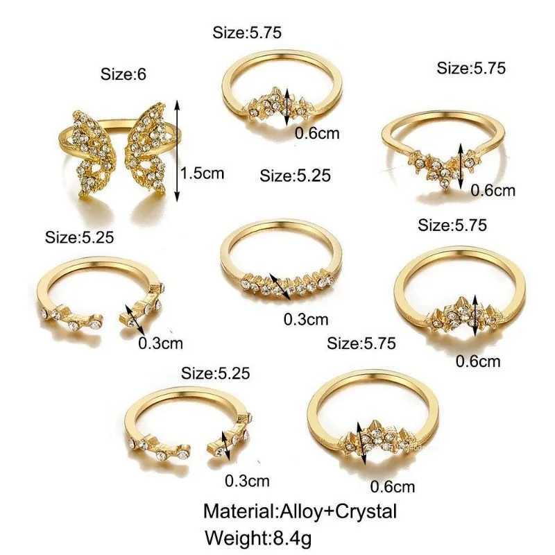 8pcs/set Stainl Steel Rings New Tren Simpler Geometric Fashion Vintage Fine Adjustable Open Rings for Women Jewelry WeddingXJ250110