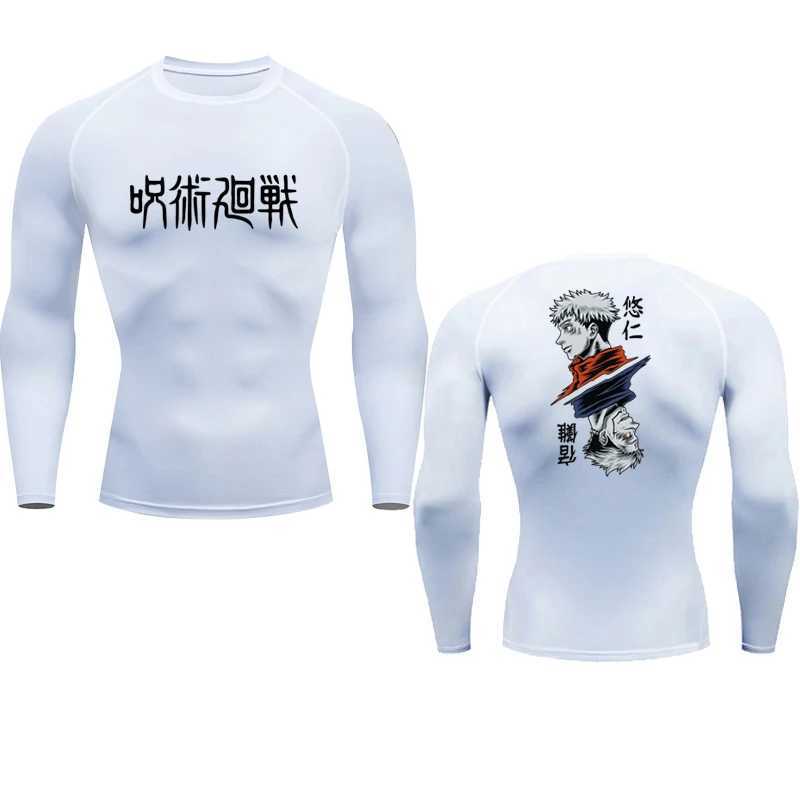 Jujutsu Kaisen mens printed compression shirt gym running exercise underwear sports quick drying T-shirt top W250111