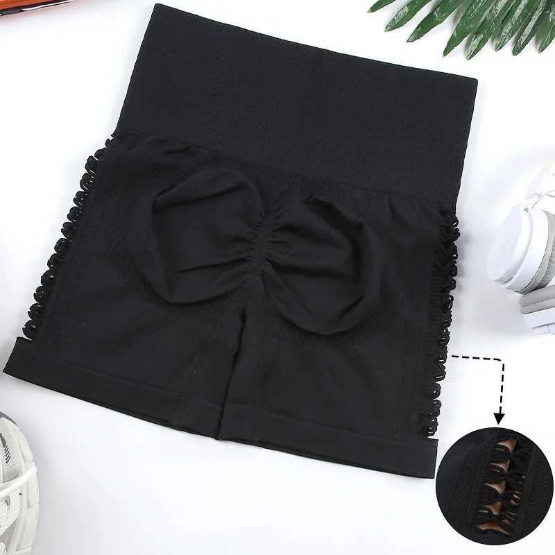 CHRLEISURE Women Solid Color Hollow Sports Shorts Sexy Butt Lifting Sports Tights Breathable Slim Yoga Shorts ActivewearXJ250111