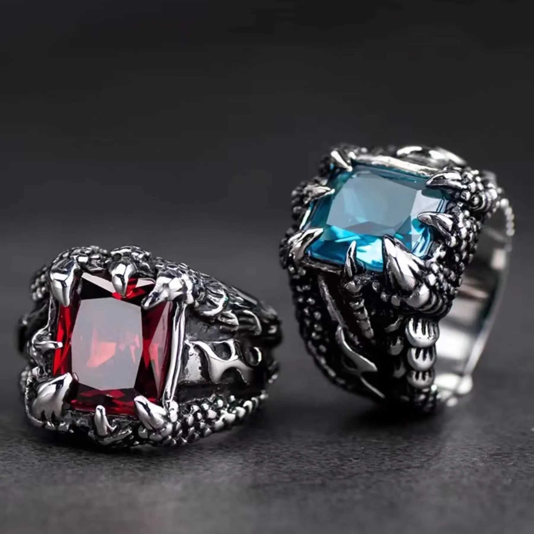 Best Sellers! Inlaid gemstones dragon cl ringXJ250110
