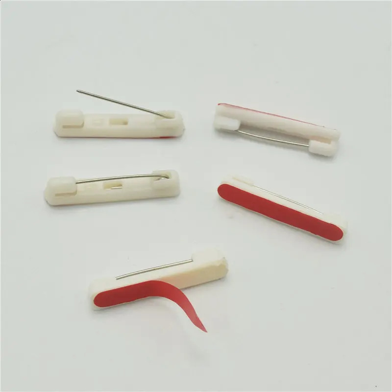 100pcs 22 31 37mm Plastic Safety Pins With Double-sided Adhesive Brooch Base For DIY Jewelry Making Three Size Available 250103