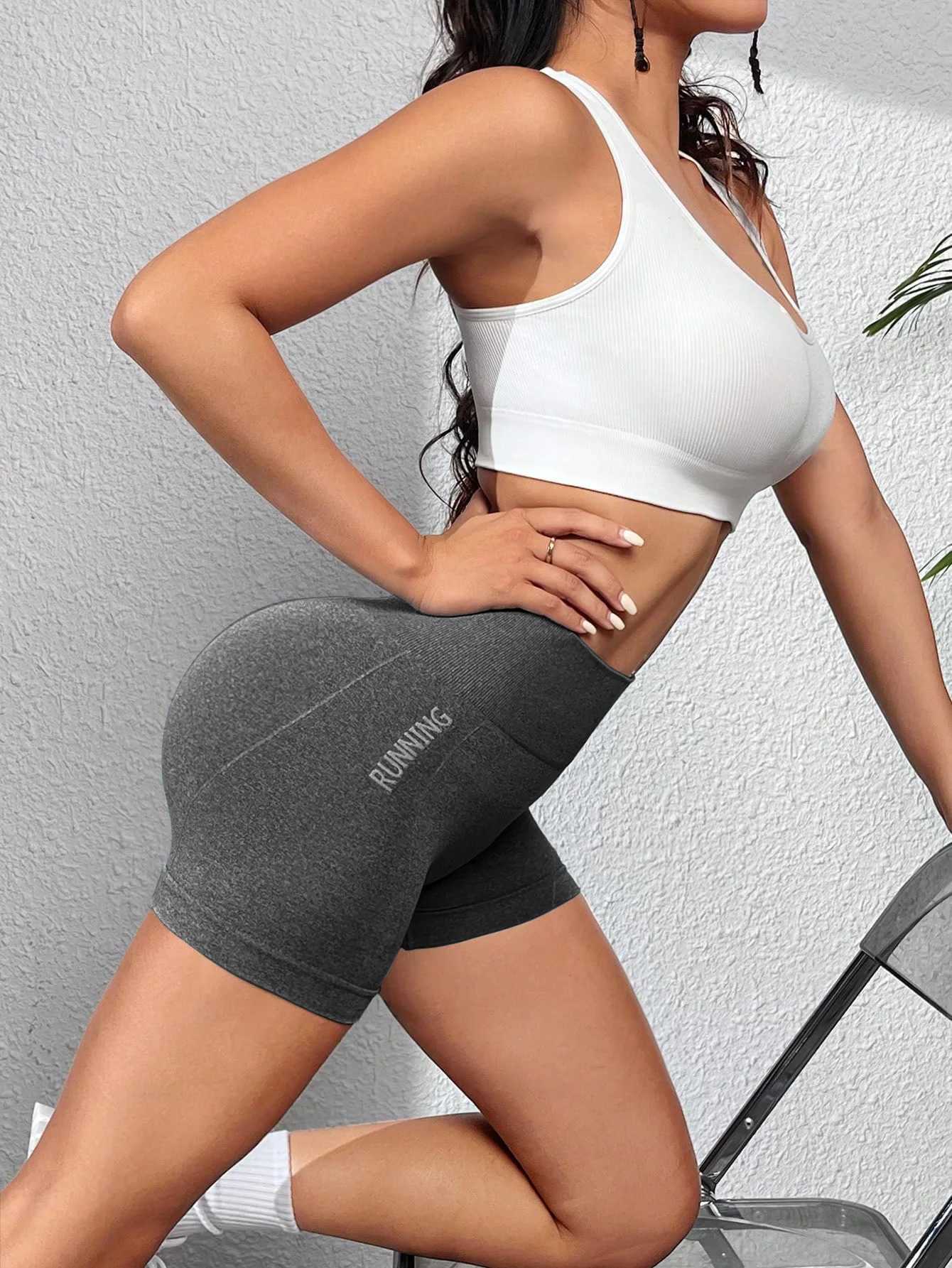 Workout Shorts Women Seamless Scrunch Butt Lifting High Waisted Gym ShortsXJ250111