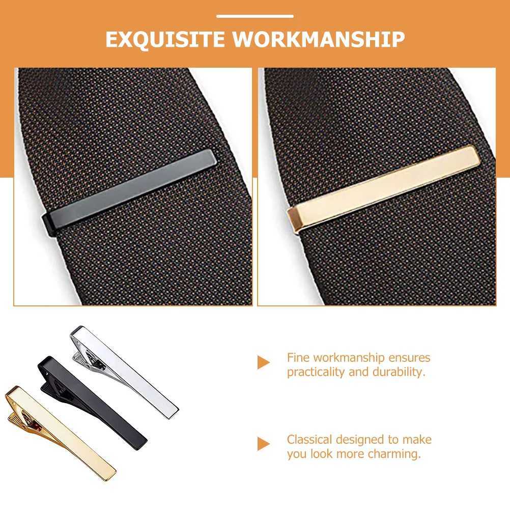 3-piece tie clip black bar shirt Busin set mens regular classic W250111