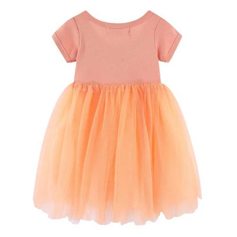 Mudkingdom Sparkly Girls Tutu Dress Short sleeved Wedding Dress Princess Par Dress Big Girl Tulle Dress Childrens Summer W250111