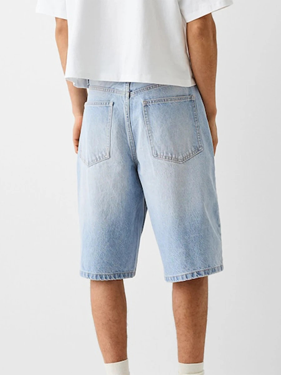 Men Denim Shorts Zipper Button Clre Summer Casual with Pockets Male Trendy Fashion Short Jeans for Streetwear Y2K 00s 250107