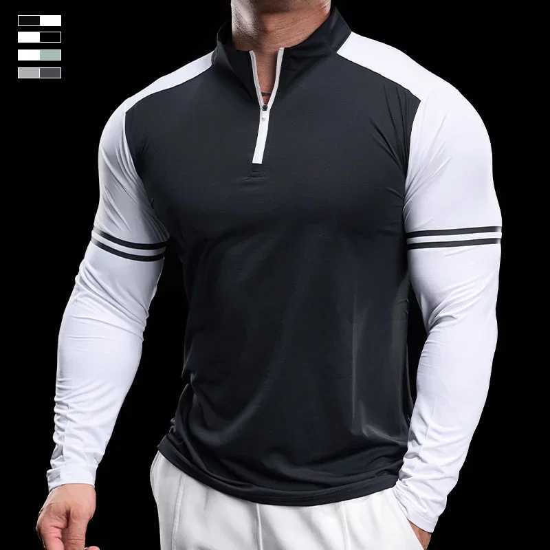 Mens Running Fitness Top Gym High Elasticity Soft Ultra Thin Quick Drying Breathable Autumn Long Sleeve Jacket Training Clothes W250111