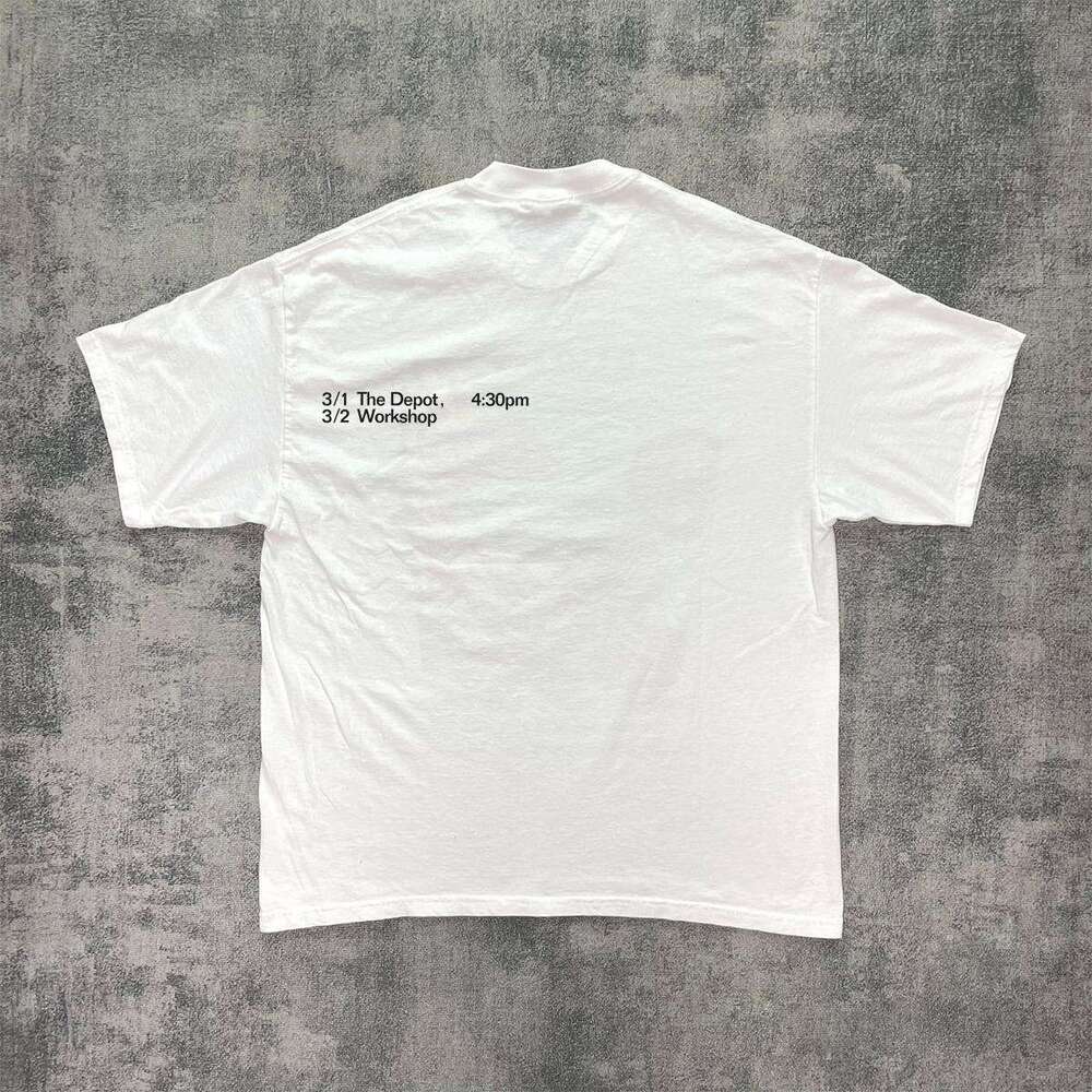 Inspiration: American style washed, personalized, unique, creative printed short sleeved T-shirt that is trendy and versatile on the street