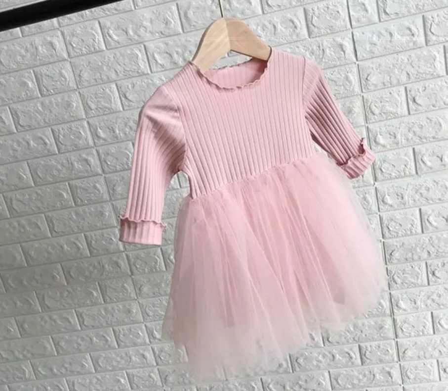 Baby girl lace patchwork dress 2022 newly arrived childrens girl spring and autumn dress childrens princess cotton dress 12M-6Y W250111