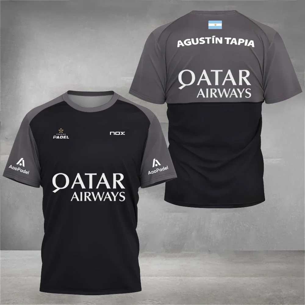 Cool Padel Breathable Short Sleeve Fitness Series Summer 3D Quick Drying Short Sleeve Street Mens New Padel Sports T-shirt W250111