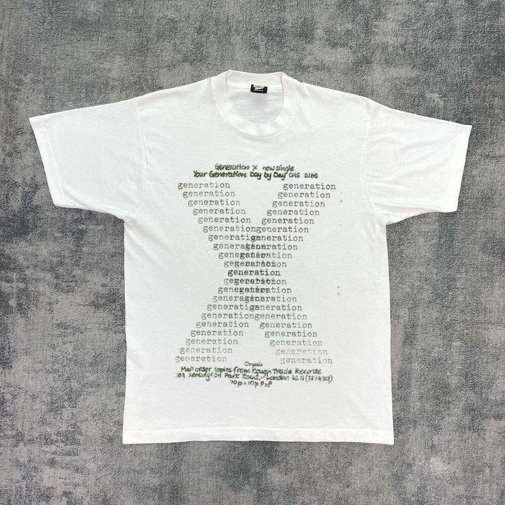 American washed letter printed short sleeved T-shirt with trendy street printing, versatile and unisex half sleeves