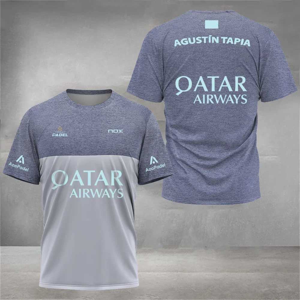 Cool Padel Breathable Short Sleeve Fitness Series Summer 3D Quick Drying Short Sleeve Street Mens New Padel Sports T-shirt W250111