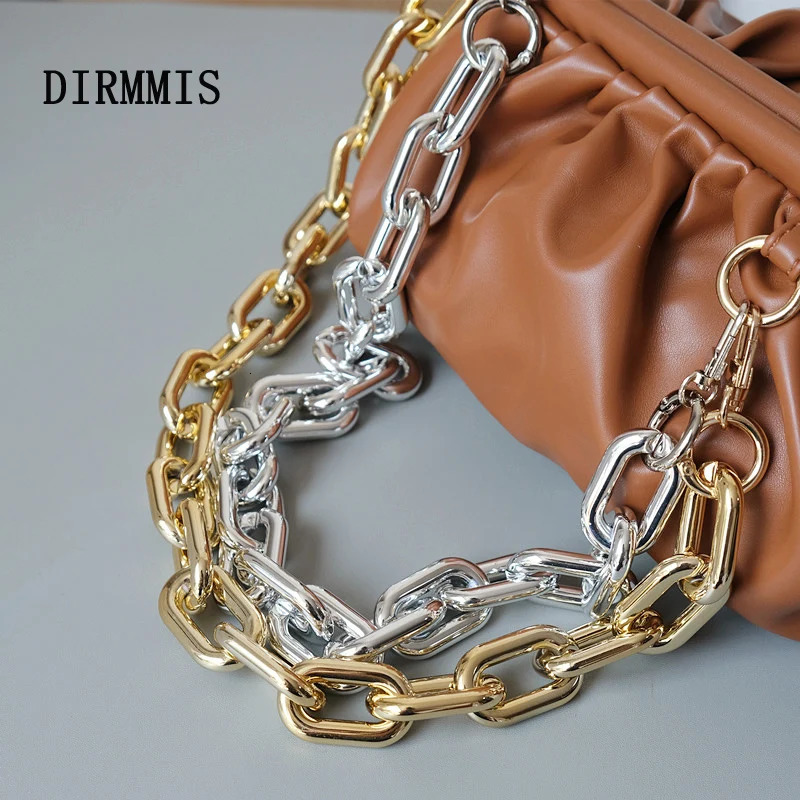 Fashion Womens Bag Accessories Removable Parts Replacement Chain Pure Gold Silver Acrylic Shoulder Strap Womens Handle Chain 250109