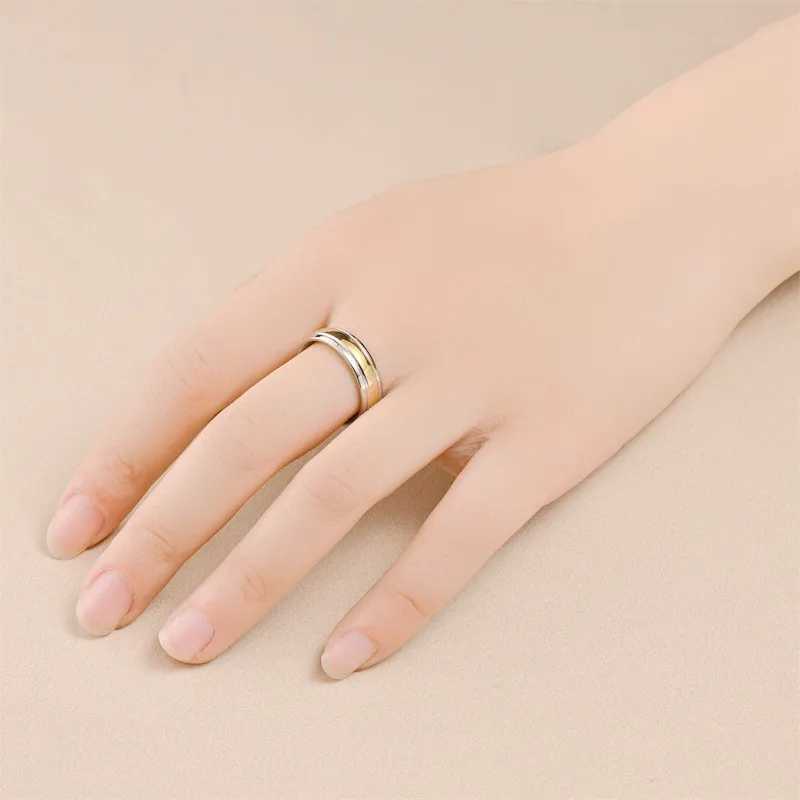 Simple 6mm Ring for Women Men Prevent Allergy High Polished Wedding Rings Stainl Steel Couple Finger Jewelry GiftsXJ250110