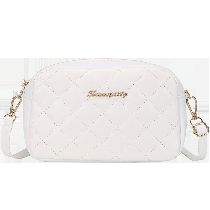 Embroidered camera bag, new shoulder bag, diamond grid crossbody bag, fashionable bag for women