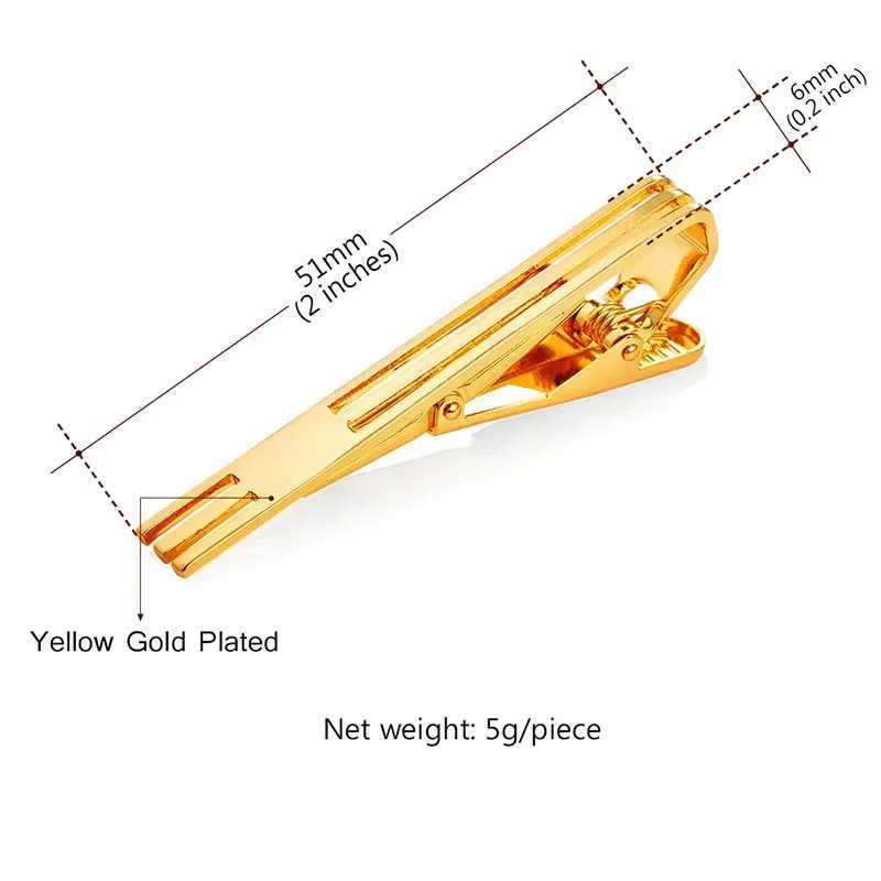 Mens Tie Clip Set Simple Flat Belt Design Gold/Rose Gold/Black Tie Clip 4-Color Mens Jewelry TC147QC25 W250111