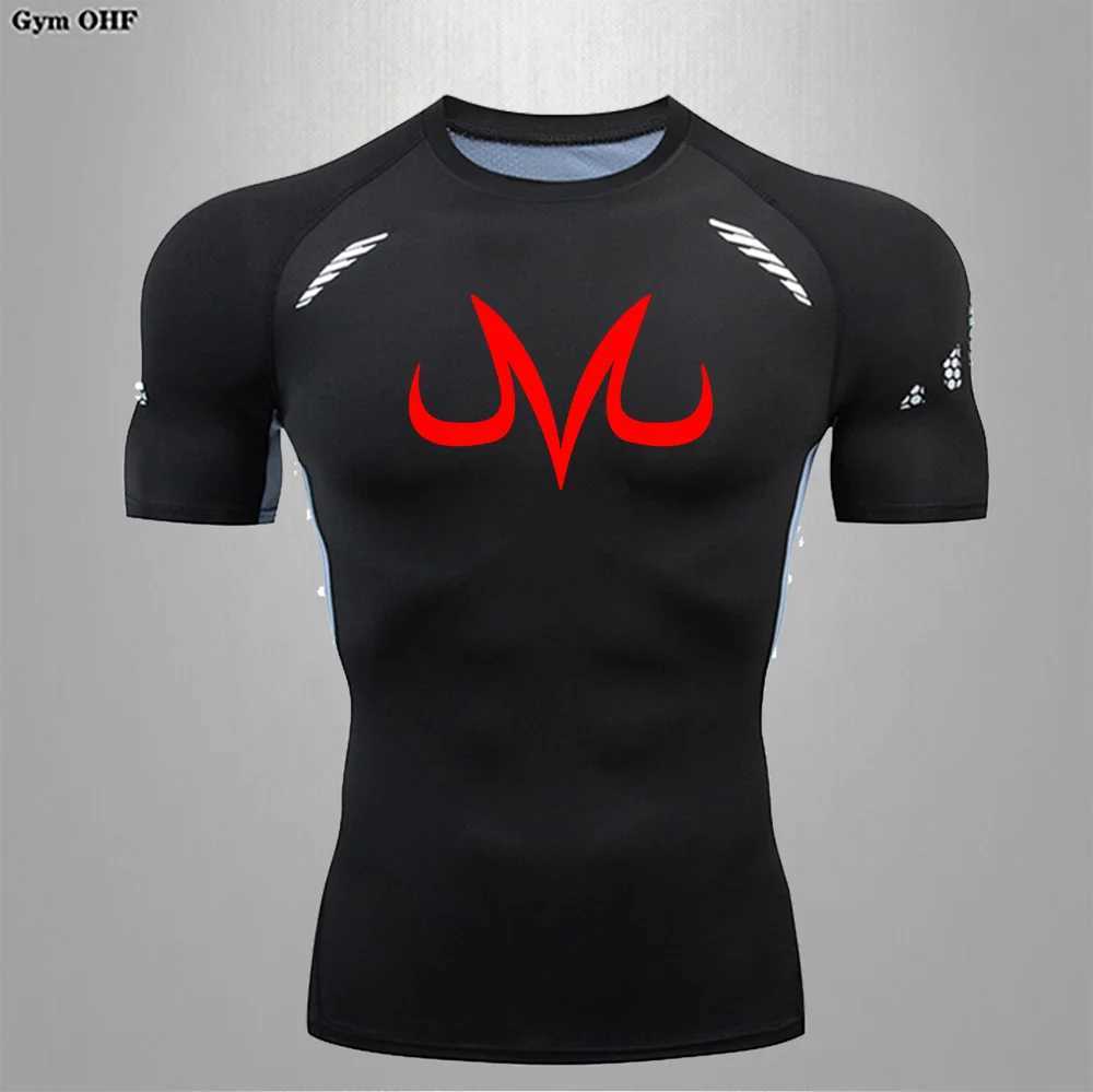 Quick drying shirt mens compression T-shirt fitness top breathable gym sportswear mens running training T-shirt W250111