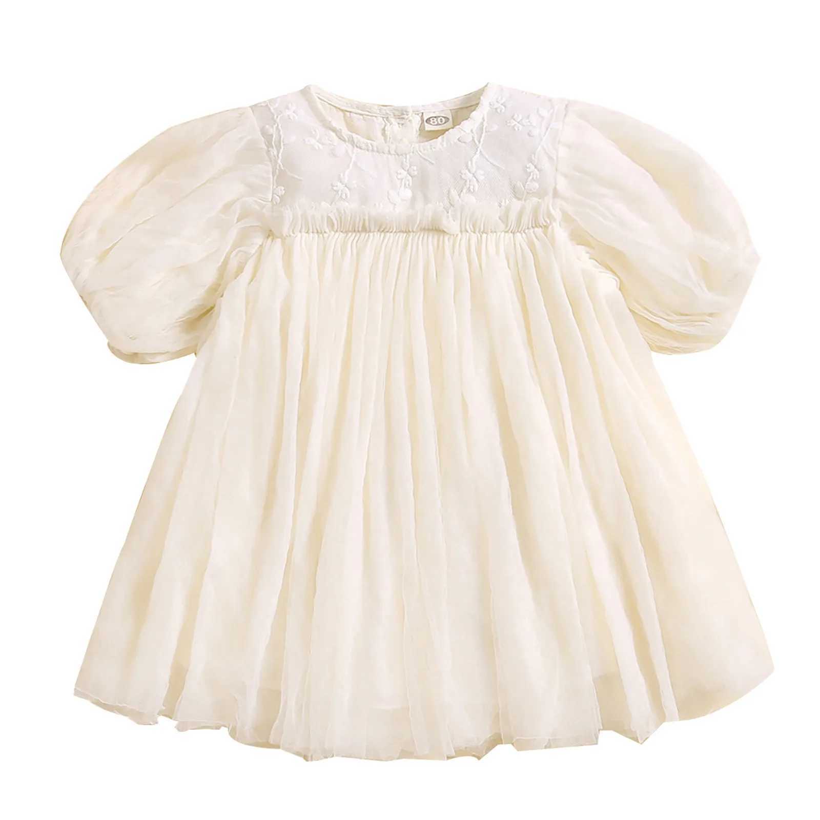Preschool girl short sleeved lace chiffon dress dance Par dress baby girl floral dress W250111