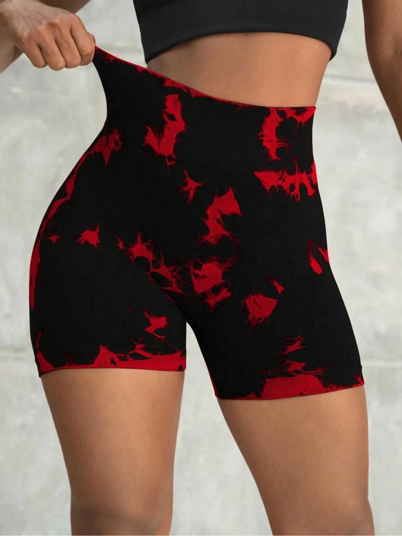 Scrunch Butt Biker Booty Yoga Shorts Seamless Summer Fitness Gym Tie Dye push up tie dye ShortsXJ250111