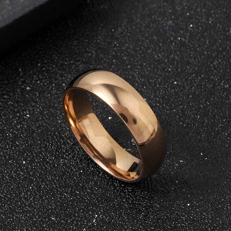 1-8mm Classic Stainl Ring Fashion Stainl Steel Ring Gold Plated Silver Color Knuckle Rings Wedding Ring For Women MenXJ250110