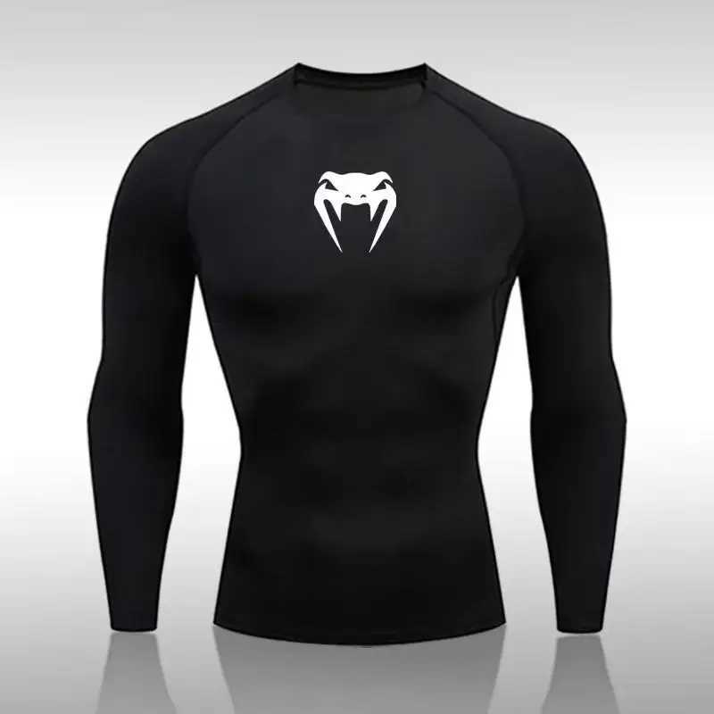 New sports shirt fitness T-shirt underwear mens running tight fitting sports shirt fast drying high elasticity top sports long sleeved top W250111