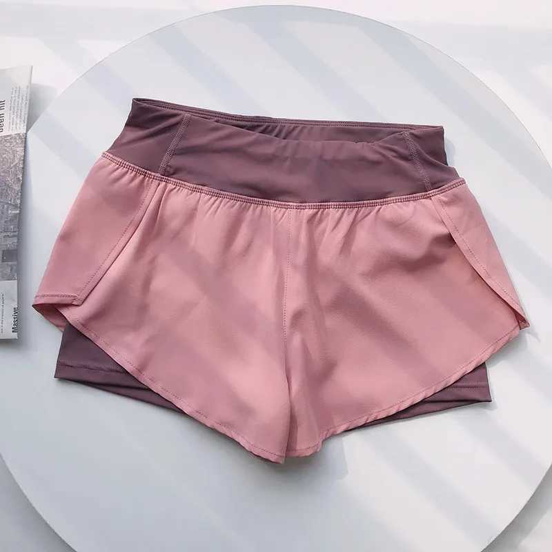 Women 2 In 1 Running Short With Pocket High Waist Yoga Gym Fitness Workout SportswearXJ250111