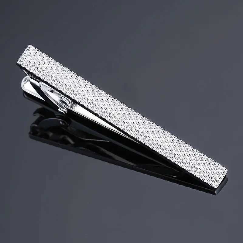 New high-quality laser engraved tie clip with fashionable style black mens underskirt clip W250111