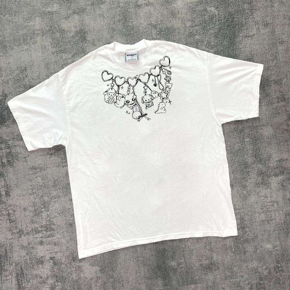 Inspiration American washed West Coast short T-shirt trendy and versatile, genderless hip-hop half sleeved